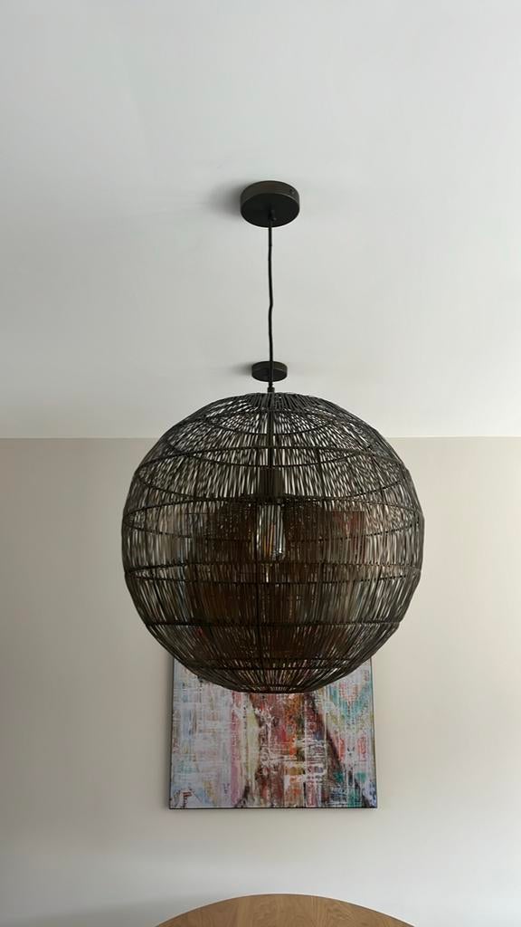 Grote hanglamp, zwart, Ophalen, Zo goed als nieuw, Overige materialen, 75 cm of meer