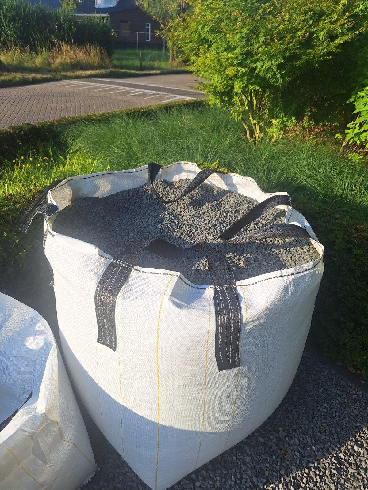 Basalt Split 1100KG Midibag - Hoogwaardige Sierbestrating, Ophalen, Nieuw, Antraciet, Split