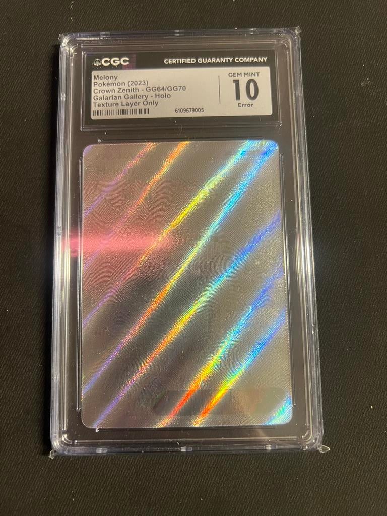Melony GG64/GG70 Crown Zenith Ghost Error CGC 10 Pokémon, Ophalen of Verzenden, Zo goed als nieuw, Losse kaart, Foil