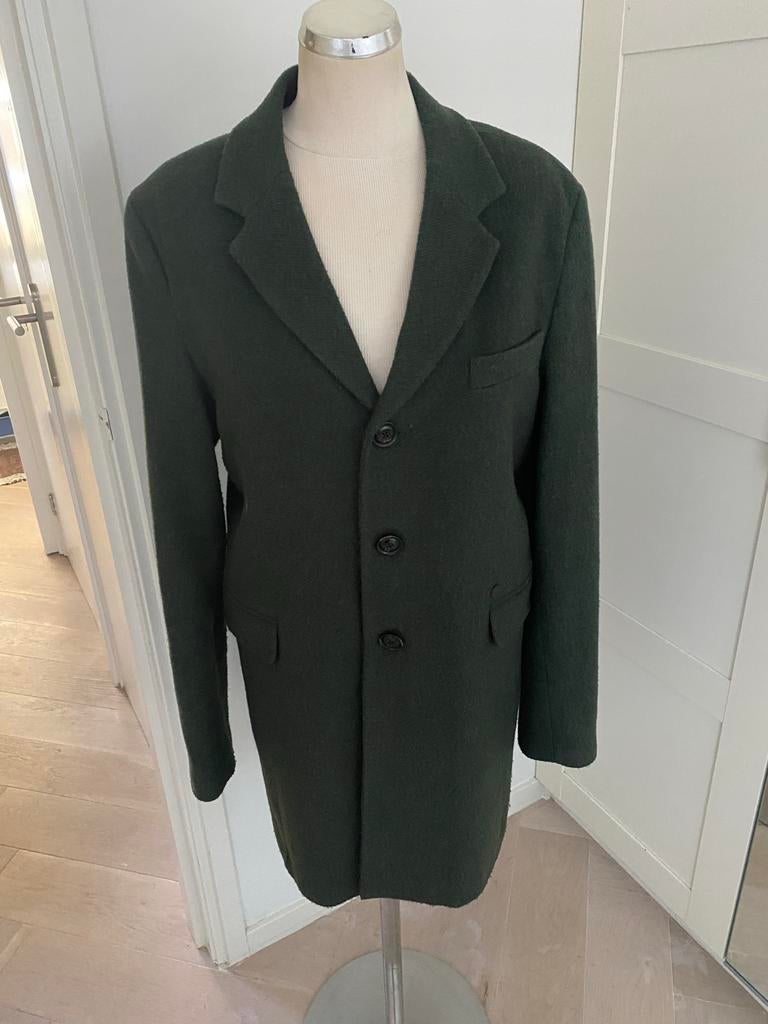 Stijlvolle Groene Wollen Jas - Pendleton, Ophalen of Verzenden, Zo goed als nieuw, Maat 52/54 (L), Groen