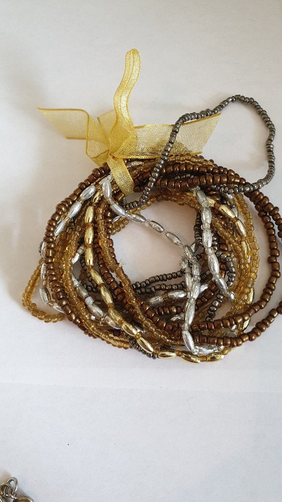 0504 setje van 15 kraaltjes armbandjes ibiza style, Verzenden, Nieuw, Overige kleuren, Overige materialen