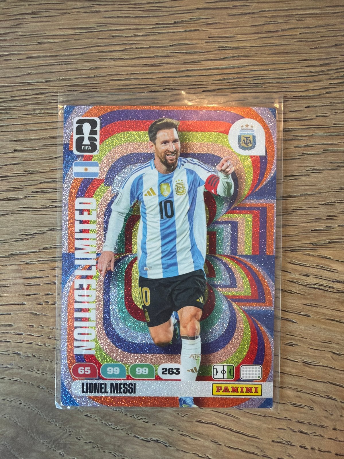 Lionel Messi WK 2026 Limited Edition Panini Adrenalyn, Ophalen of Verzenden, Nieuw, Buitenlandse clubs, Spelerskaart