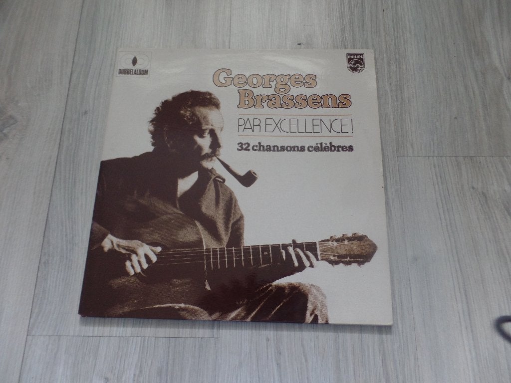 Georges brassens par excellence dubbel lp, LP, Gebruikt, Overige genres, Ophalen of Verzenden