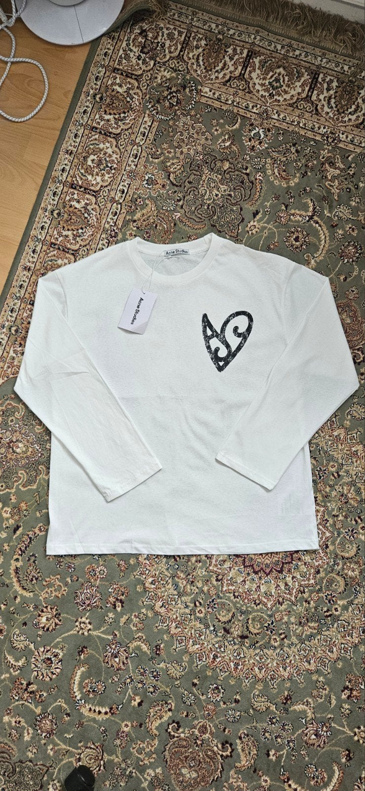 Acne Studios Longsleeve Trui - Maat M, Acne Studios, Maat 48/50 (M), Wit, Nieuw
