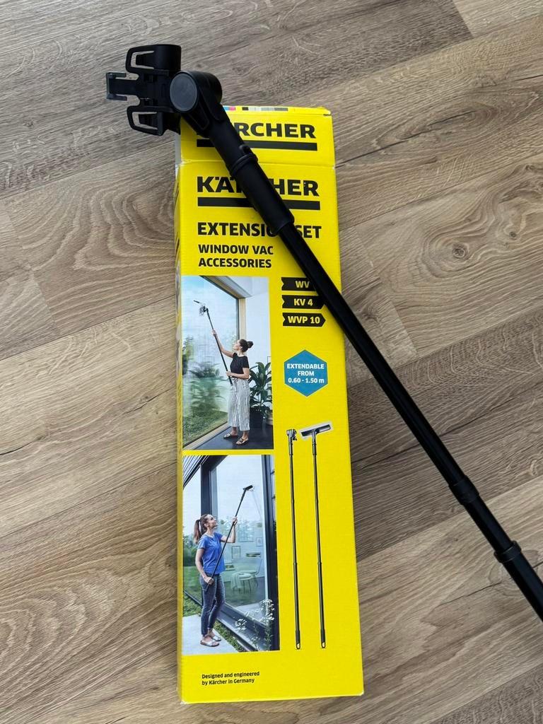 Kärcher WV Evolution Verlengsteel Set – telescoop 0,60–1,50m, Ophalen of Verzenden, Raamwisser of Trekker