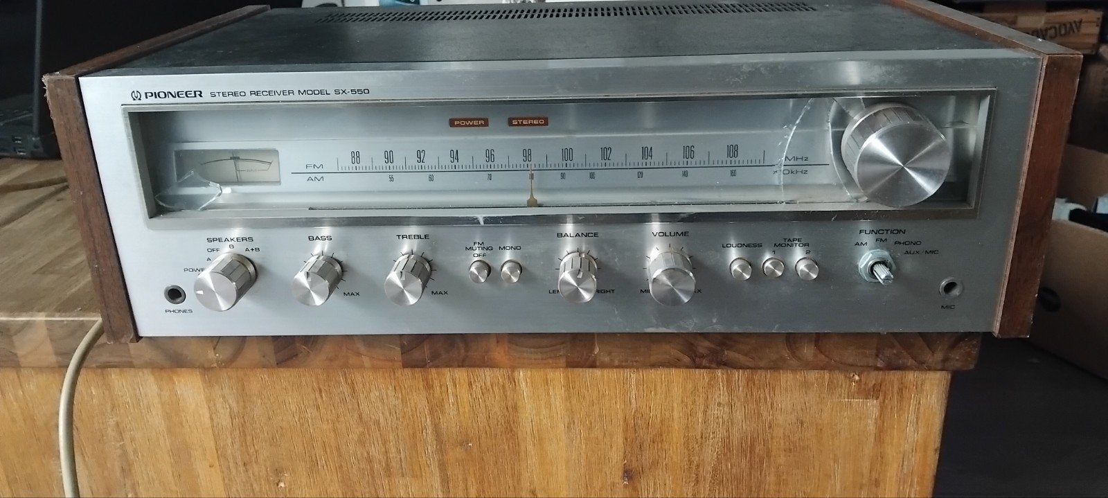 Pioneer SX-550 Stereo Receiver - Vintage Audio, Audio, Tv en Foto, Versterkers en Receivers, Gebruikt, Ophalen of Verzenden, Pioneer