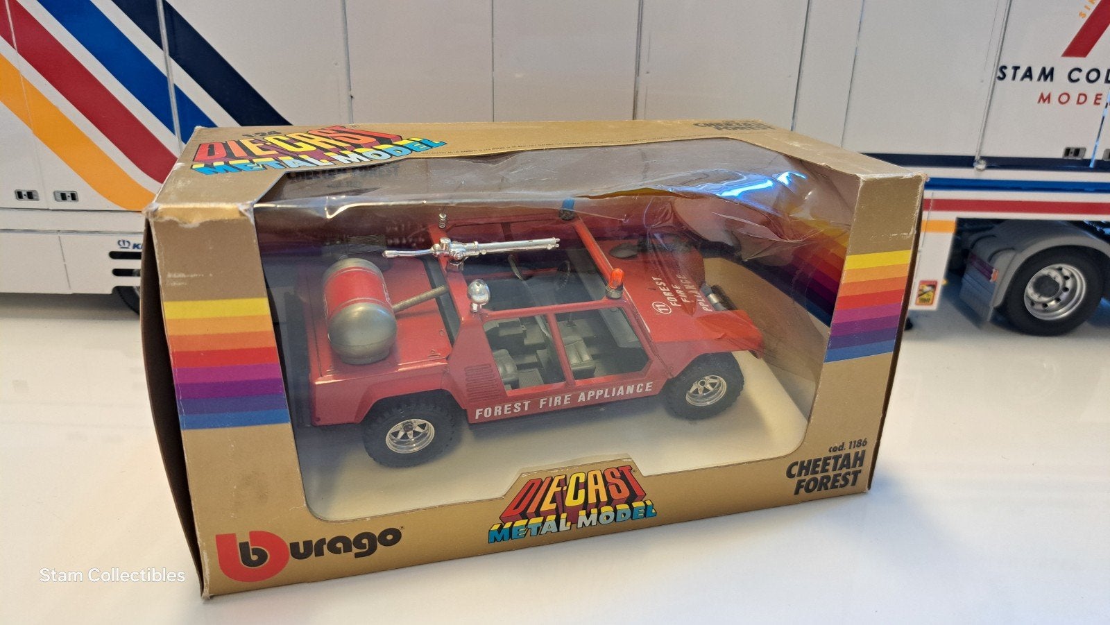 Bburago cod.1186 Lamborghini Cheetah Forest Red, Auto, Ophalen of Verzenden, Zo goed als nieuw, Bburago