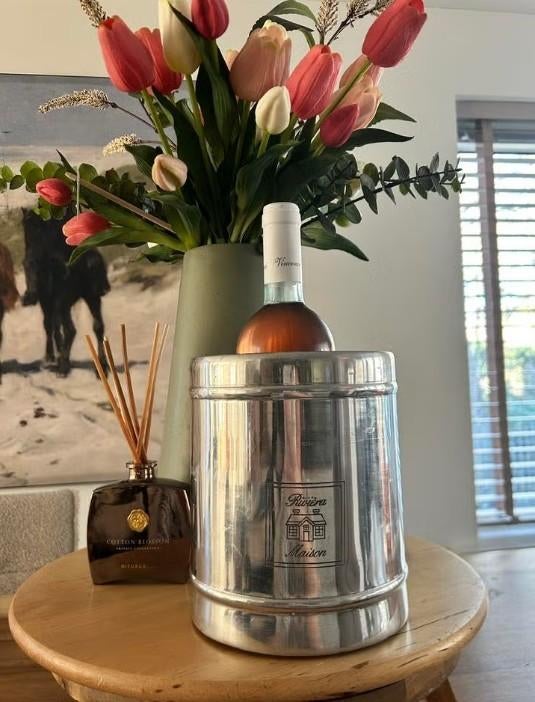 Rivièra Maison cooler voor wijn of champagne wijnkoeler, Overige typen, Zilver, Ophalen of Verzenden, Zo goed als nieuw