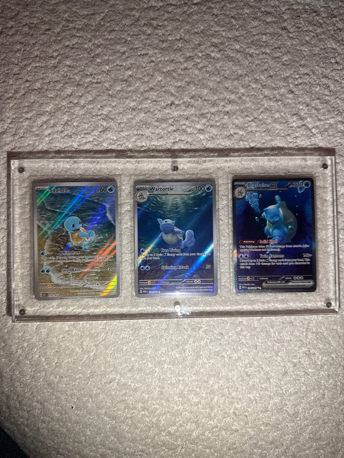 Pokémon Squirtle, Wartortle, Blastoise EX set (Foil), Ophalen of Verzenden, Nieuw, Meerdere kaarten, Foil