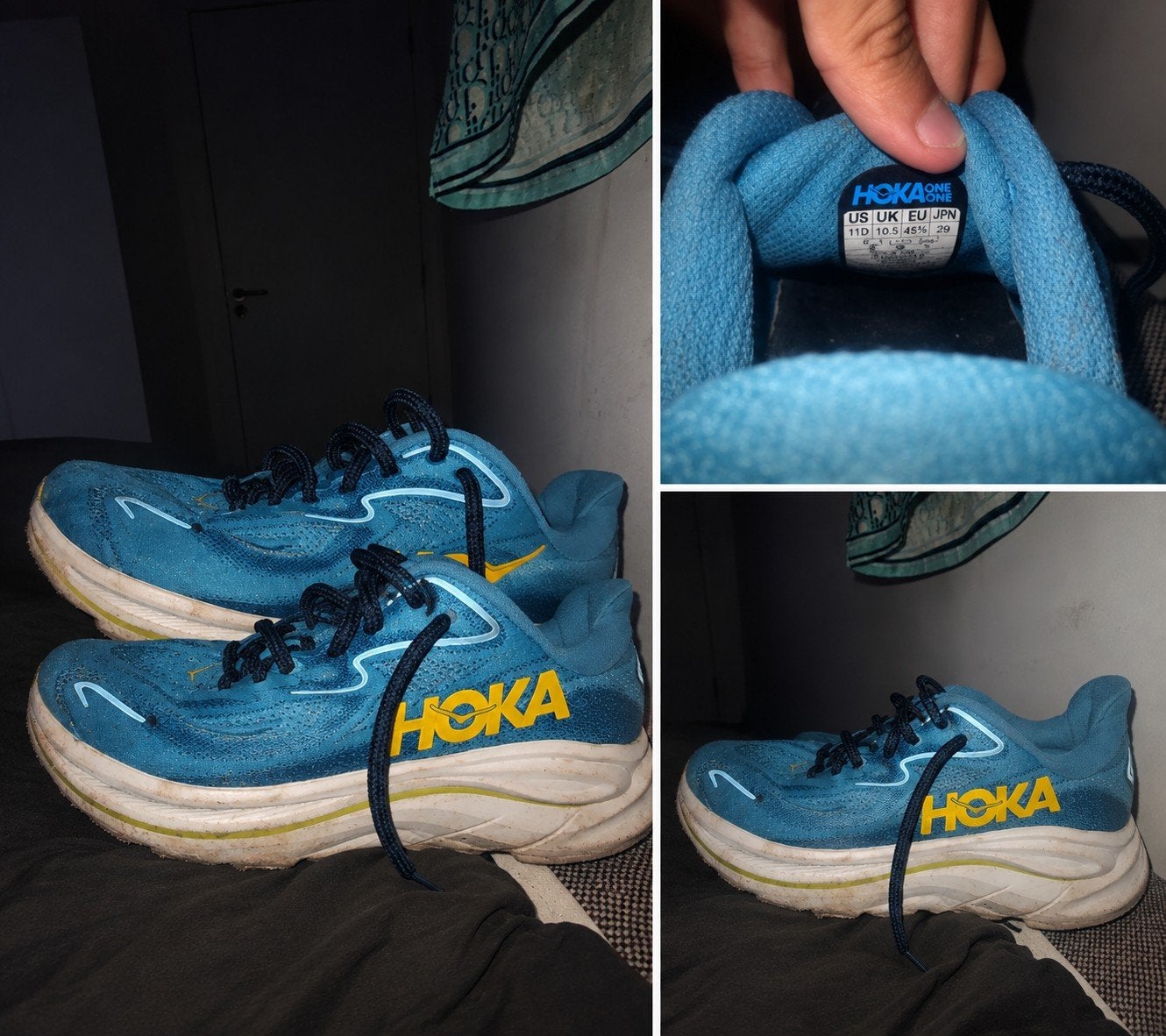 Hoka One One hardloopschoenen, maat 45 1/3, Hoka One One, Blauw, Sportschoenen, Ophalen of Verzenden