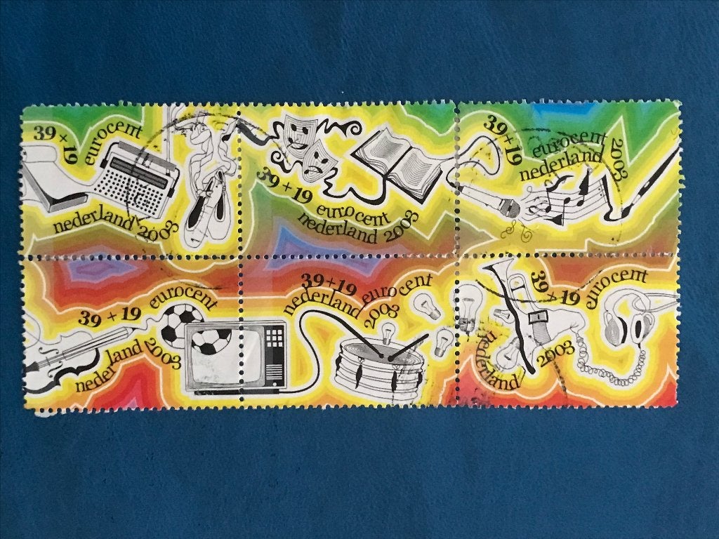 blok kinderpostzegels 2003 gestempeld, Postzegels en Munten, Ophalen of Verzenden, Na 1940, Gestempeld