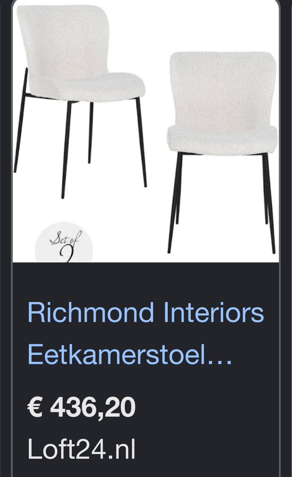 4 originele Richmond stoelen - 1 met lichte schade, Huis en Inrichting, Stoelen, Ophalen, Gebruikt, Overige kleuren, Vier