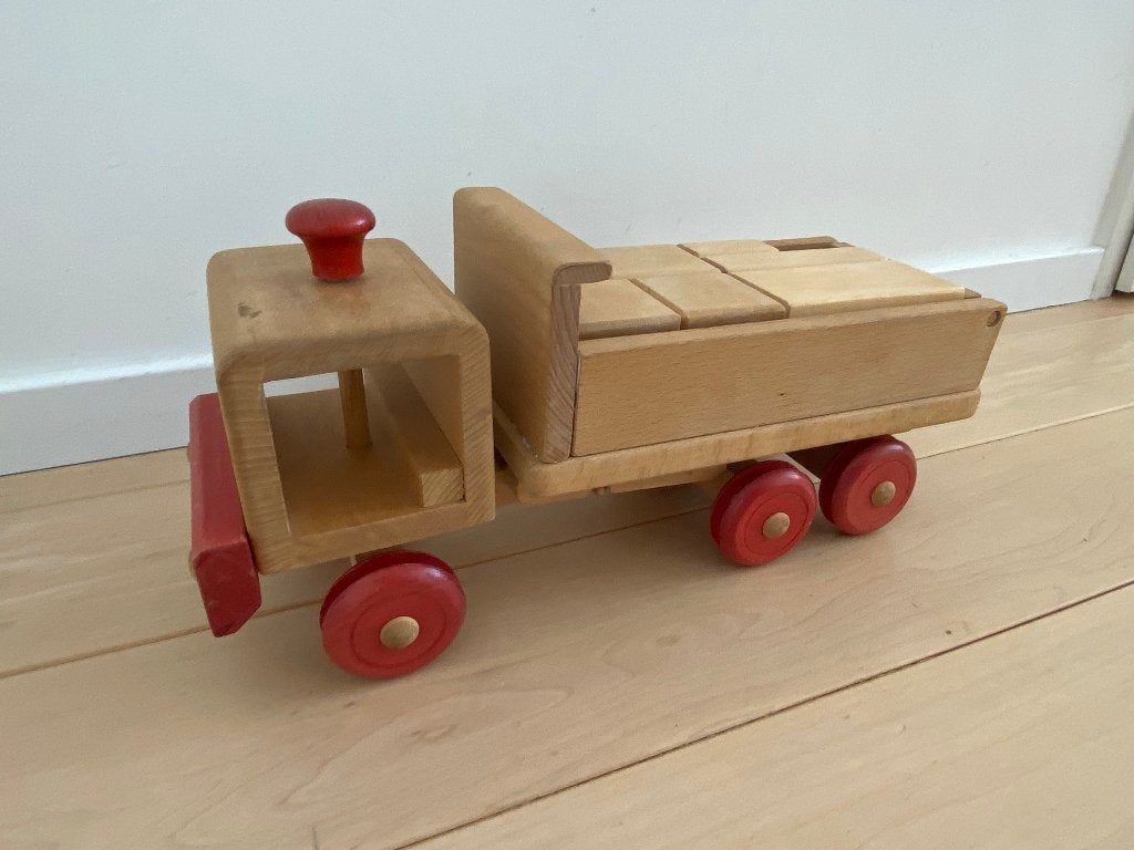 Houten kiepwagen, Ophalen of Verzenden, Gebruikt