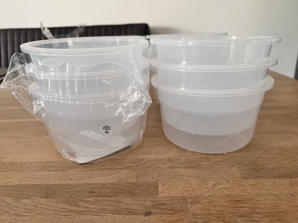 12 x ronde ikea 365+ transparante opbergbakjes 750 ml, Kunststof, Nieuw, Ophalen of Verzenden, Voorraadpot