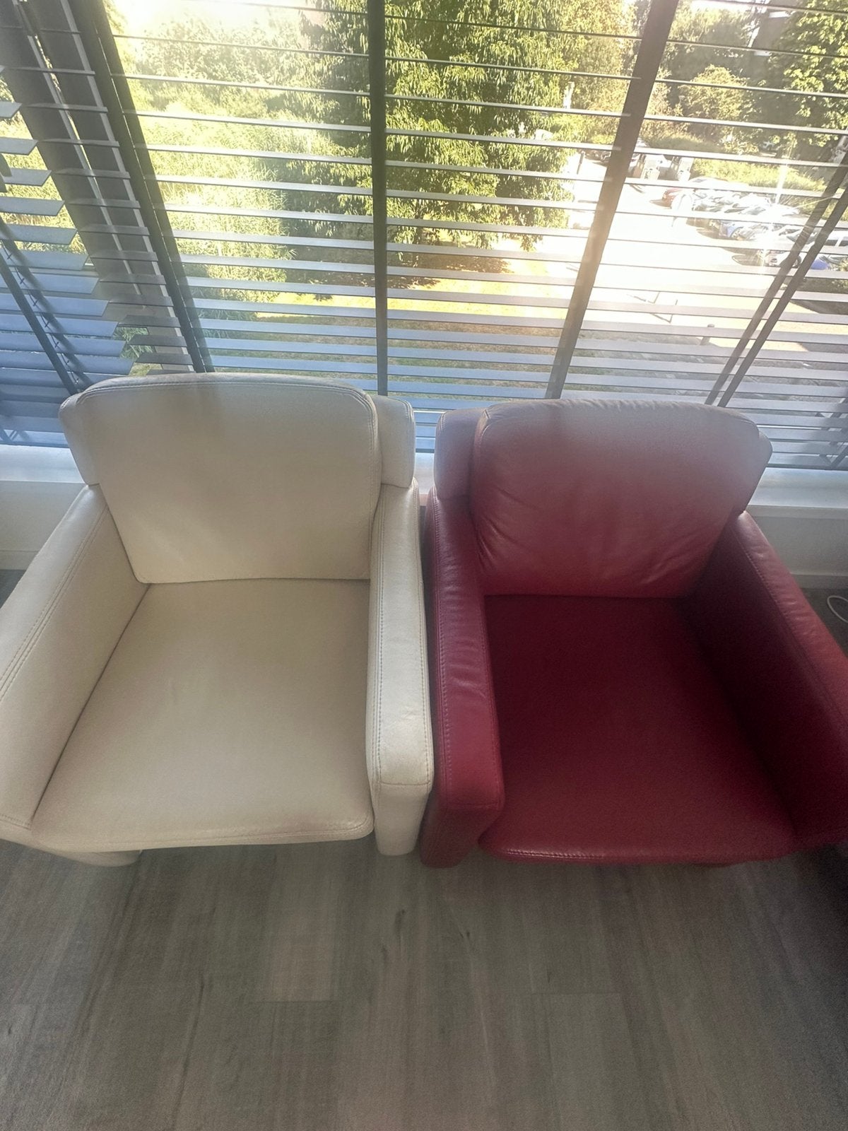 Loungefauteuils stoelen, Ophalen, Zo goed als nieuw, 50 tot 75 cm, Leer
