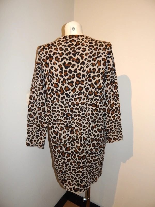 Max Mara weekend prachtige wollen jurk jaguar print 40, Maat 38/40 (M), Bruin, Verzenden, Zo goed als nieuw