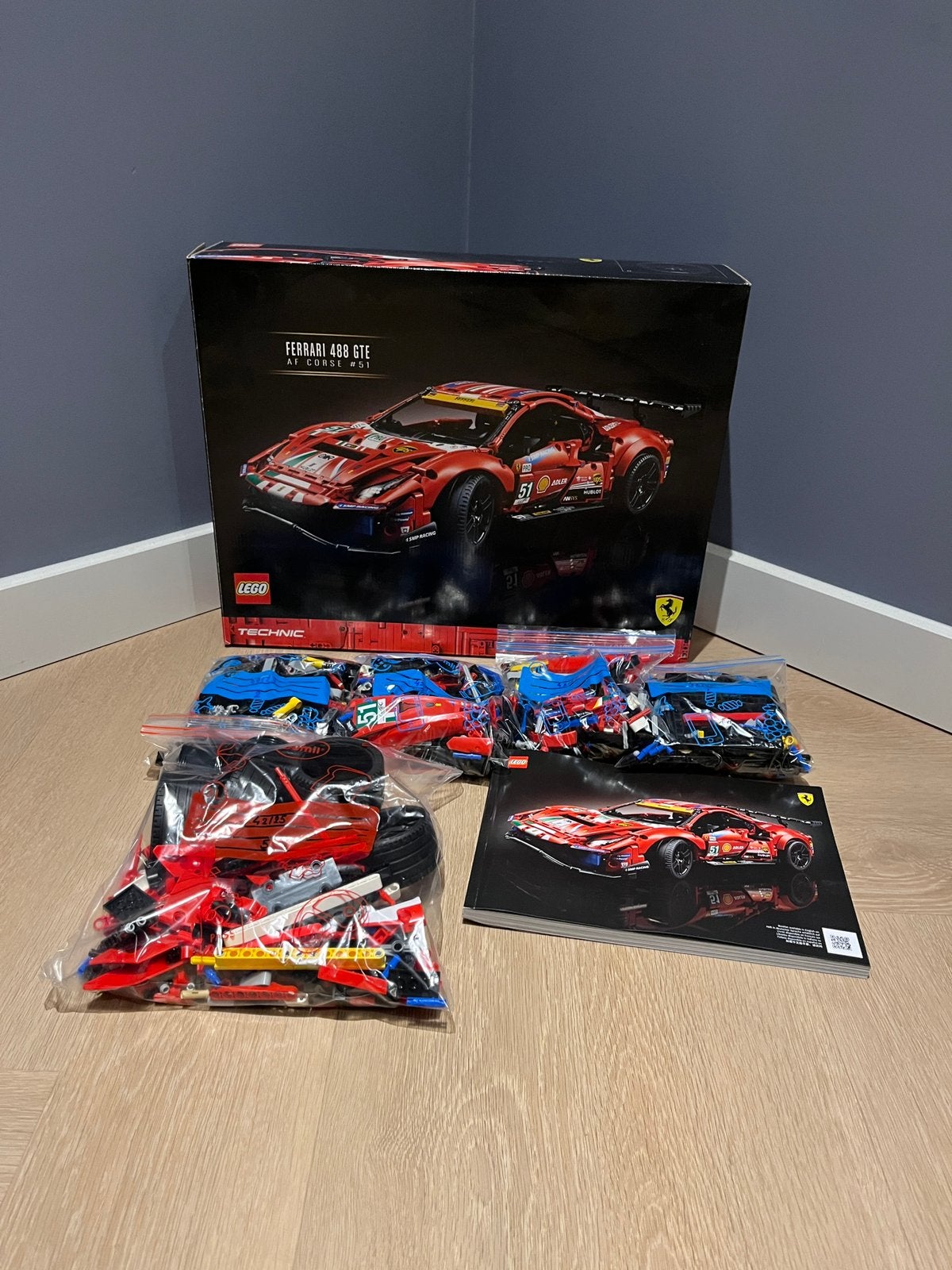 Lego technic 42125 Ferrari 488 GTE Corse #51, Kinderen en Baby's, Ophalen, Zo goed als nieuw, Complete set, Lego