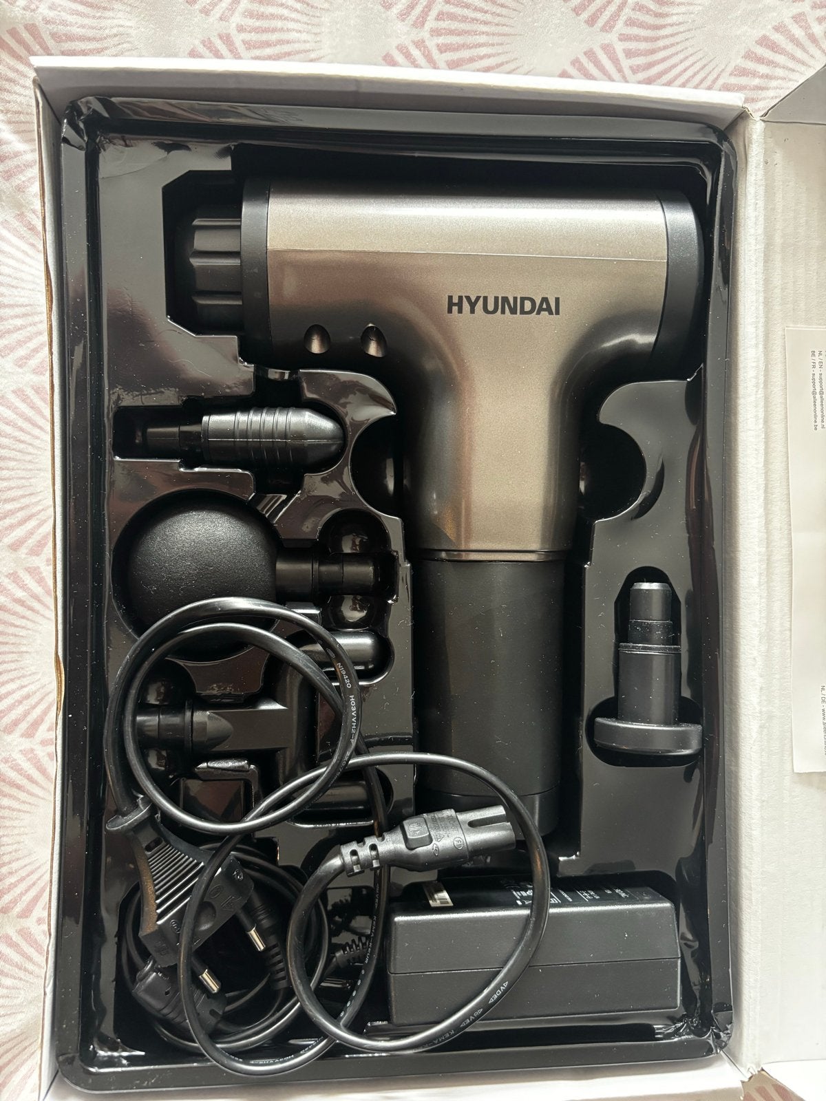 Hyundai Deep Tissue Massage Gun - Space Grey, Sport en Fitness, Massageproducten, Ophalen, Zo goed als nieuw, Apparaat