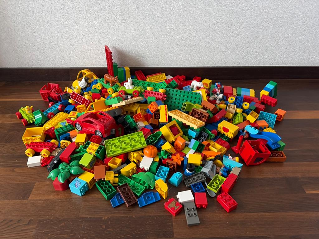 Grote Bak LEGO Duplo: 300+ Blokken, Voertuigen & Poppetjes, Kinderen en Baby's, Speelgoed | Bouwstenen, Ophalen, Zo goed als nieuw