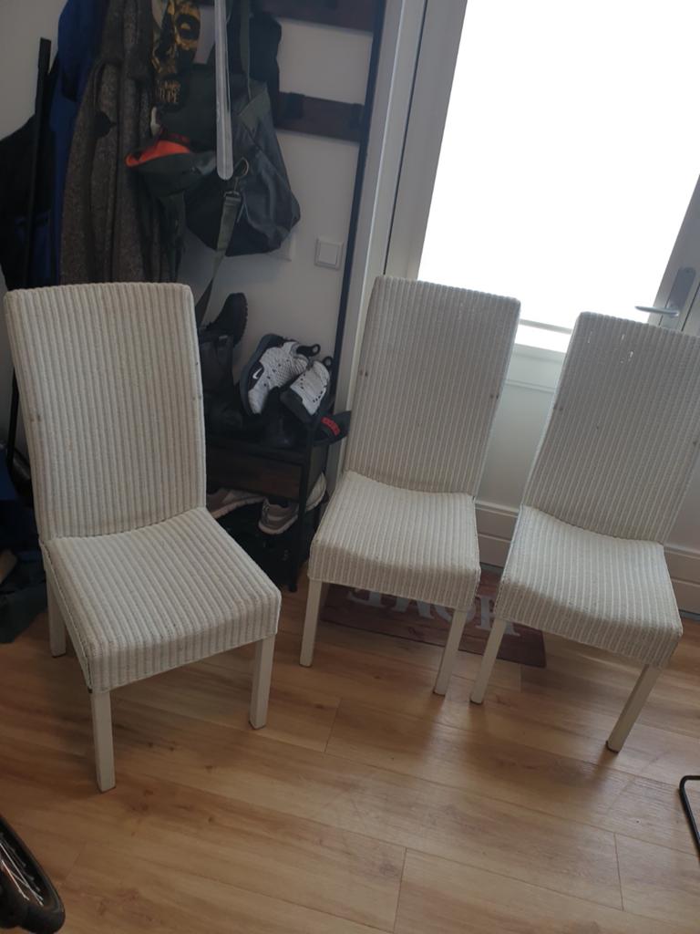 4 Origineel Loom stoelen moet zo snel mogelijk weg, Ophalen, Gebruikt, Drie, Wit