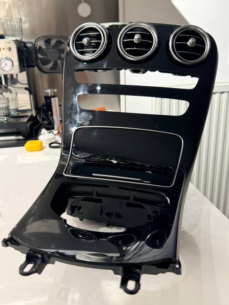 Mercedes-Benz w205 center console black glossy, Ophalen of Verzenden, Gebruikt, Mercedes-Benz, Dashboard en Schakelaars