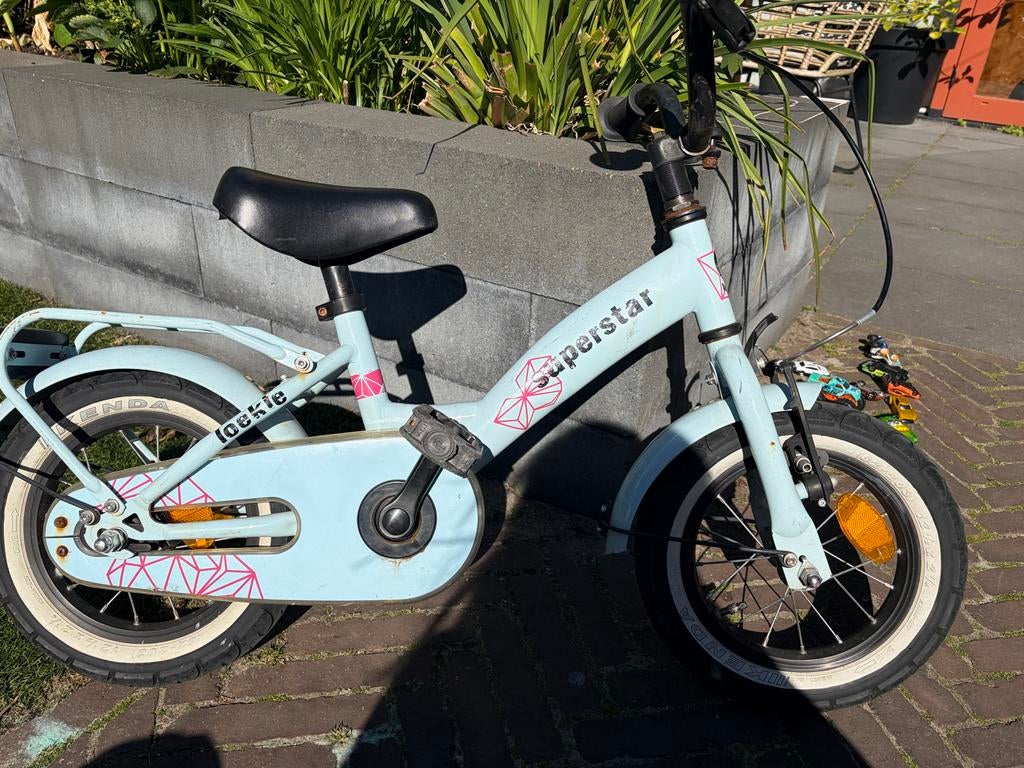 Kinderfiets - Joekie Superstar - Lichtblauw, Fietsen en Brommers, Fietsen | Kinderfietsjes, Ophalen, Terugtraprem, Zijwieltjes