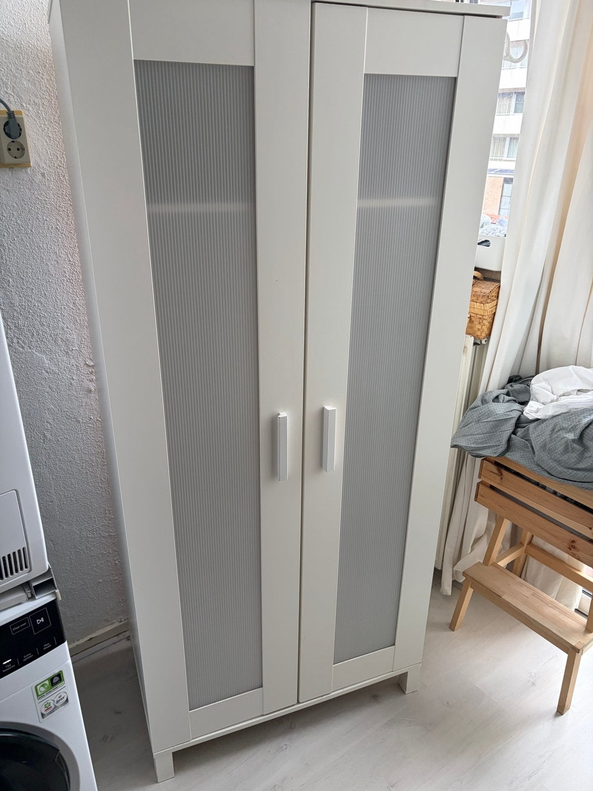 IKEA kledingkast wit met deuren en hangruimte 180x82x50 cm, Huis en Inrichting, Ophalen, Gebruikt, 50 tot 100 cm, 150 tot 200 cm
