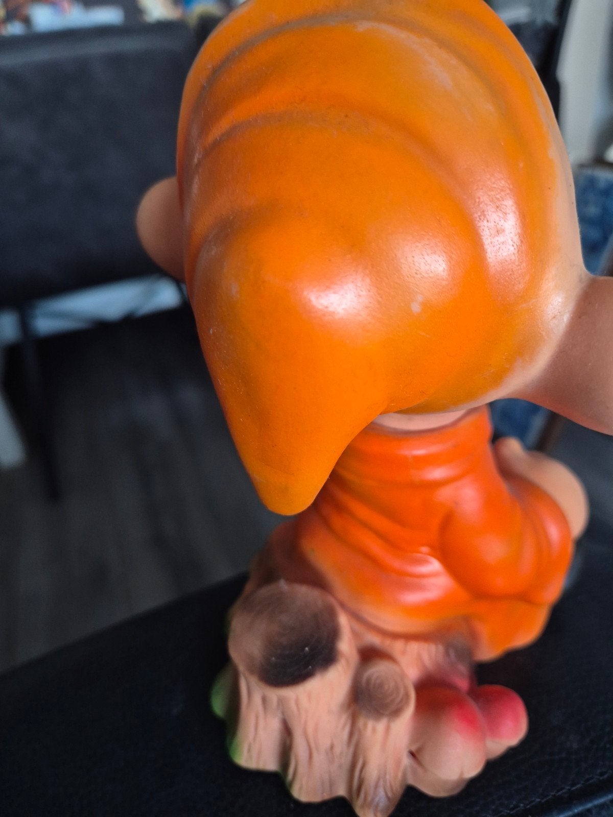 Vintage rubberen figuur met draaibaar hoofd, 22cm hoog, Ophalen of Verzenden, Gebruikt