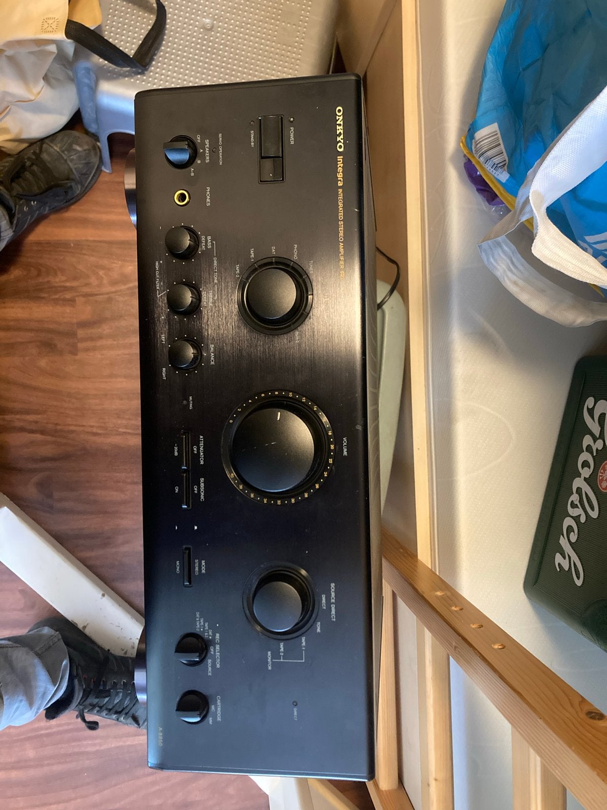 Onkyo A-8850 Stereo Geïntegreerde Versterker met Afstandsbed, Ophalen, Gebruikt, 120 watt of meer, Stereo