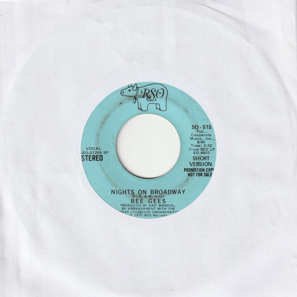 Bee Gees PROMO single: Nights on Broadway [short version], Gebruikt, Ophalen of Verzenden, Pop, Overige typen