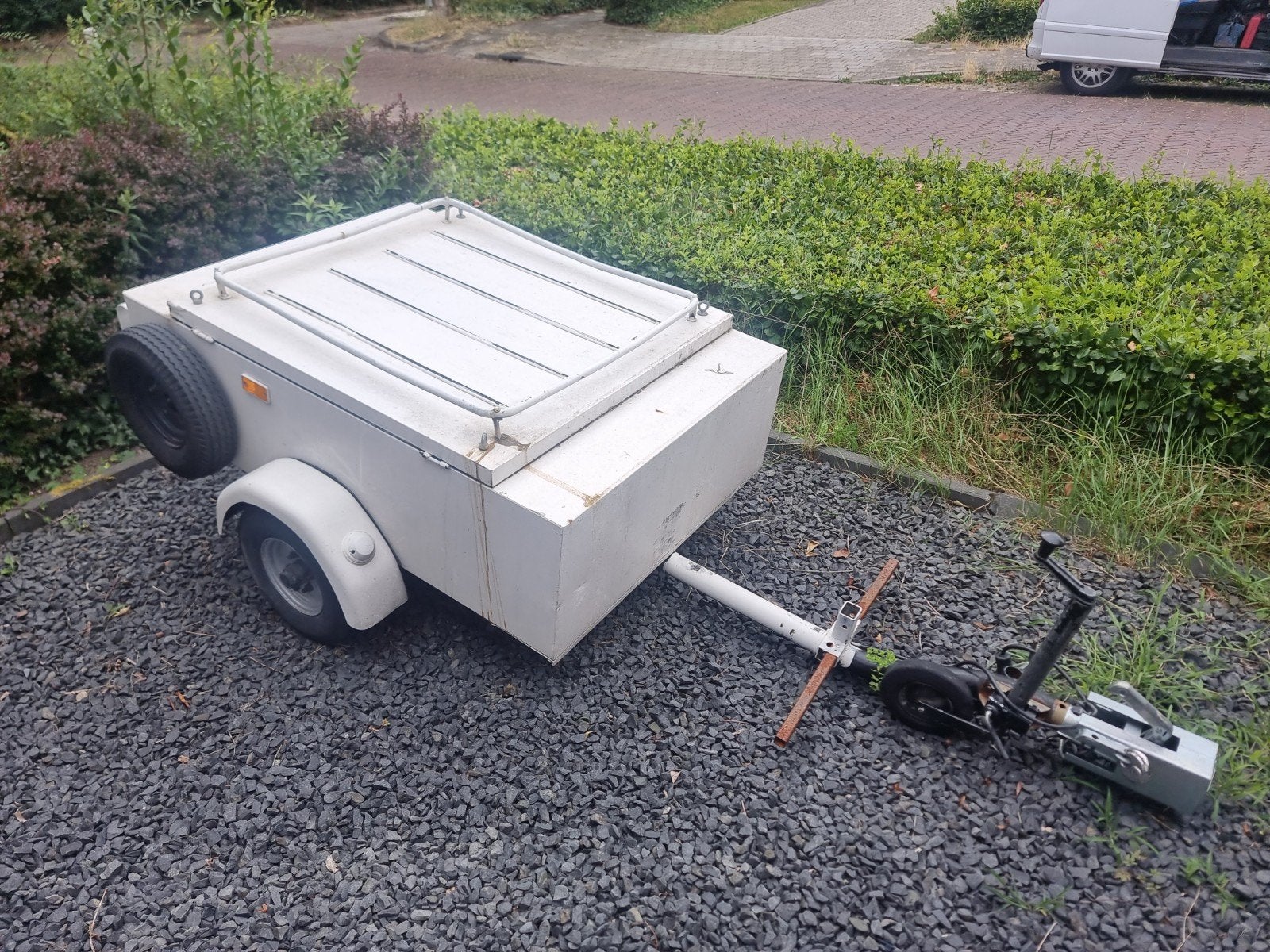 Compacte bagagewagen aanhangwagen met 2 reserve wielen, Ophalen, Gebruikt
