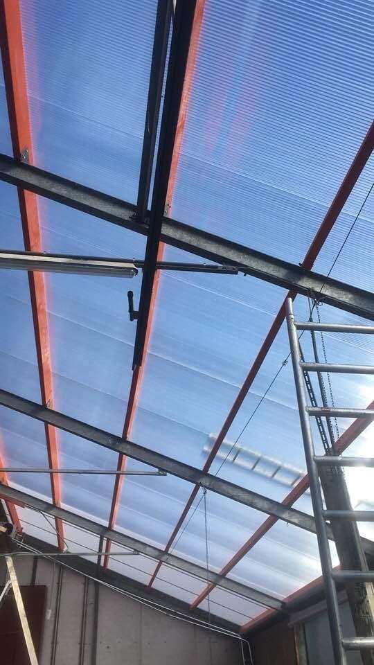 partij polycarbonaat platen  16 mm kanaalplaten lichtplaat, Doe-het-zelf en Verbouw, Ophalen, Gebruikt, Overige materialen, Minder dan 20 mm