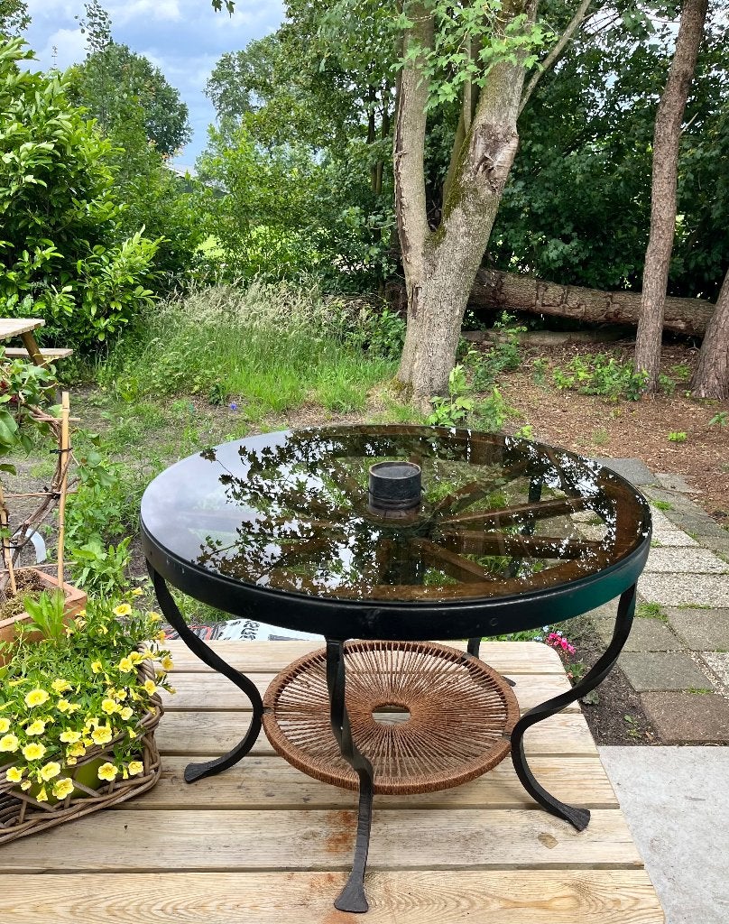 Salontafel, Vintage Inspired Spoked Coffee Table, Ophalen of Verzenden
