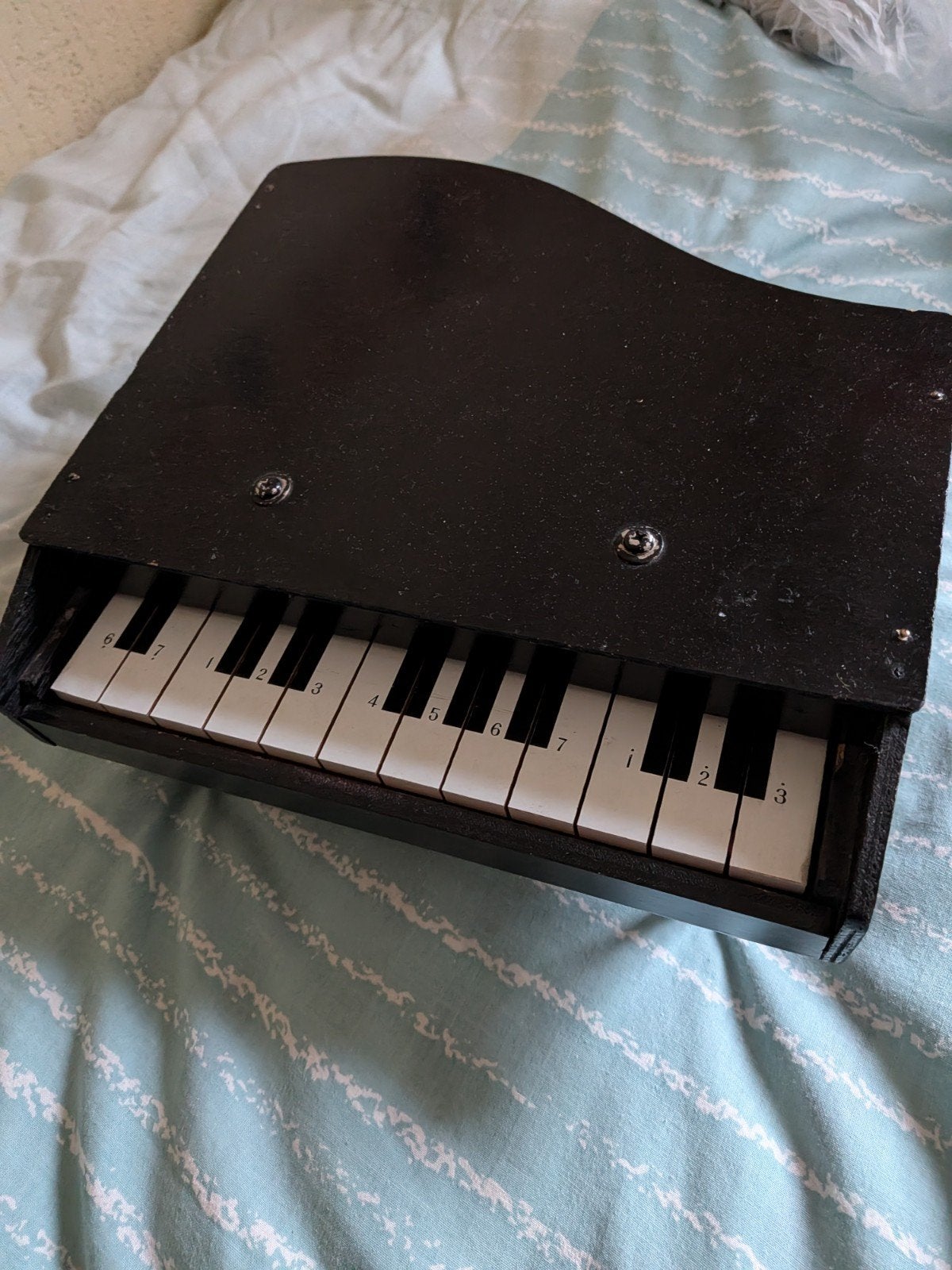 Vintage speelgoed piano - Zwart, Ophalen of Verzenden, Gebruikt, Overige typen