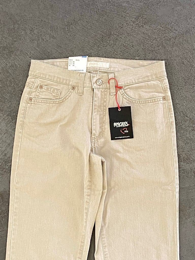 J248 Nieuw: Angels spijkerbroek 36=S broek jeans Dolly beige, Kleding | Dames, Spijkerbroeken en Jeans, Overige kleuren, Nieuw