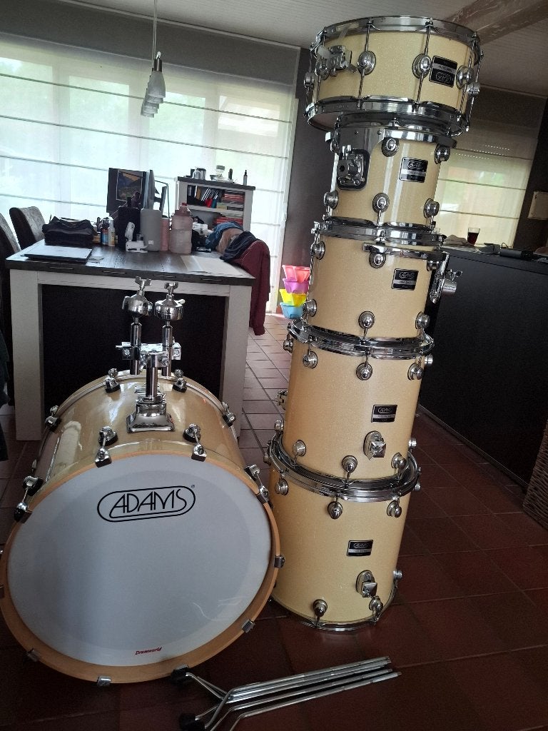 Adams 7000 vital reeks birch 6 delig drumstel, Ophalen, Zo goed als nieuw, Drums of Percussie