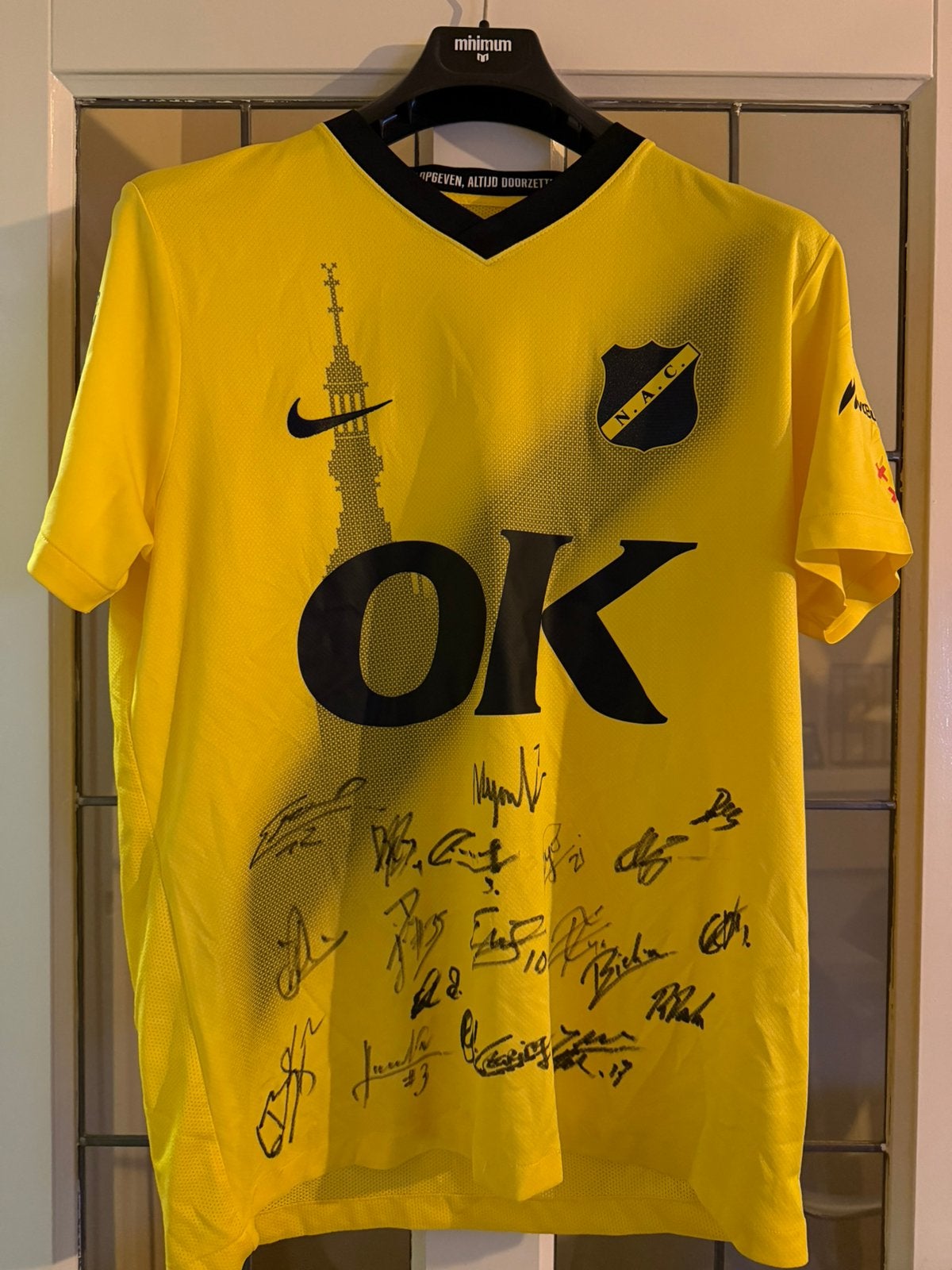 Wedstrijdgedragen NAC Breda-shirt Boy Kemper #4 | Gesigneerd, Verzamelen, Sportartikelen en Voetbal, Verzenden, Zo goed als nieuw