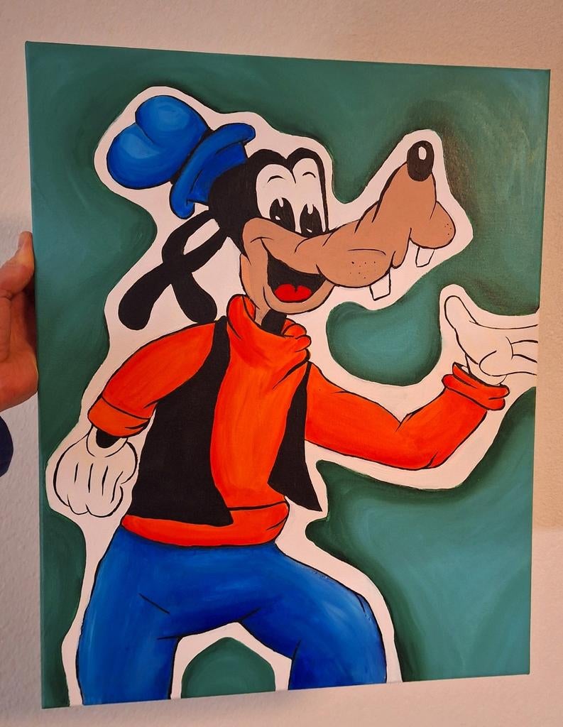 Schilderij Goofy acryl, Ophalen of Verzenden