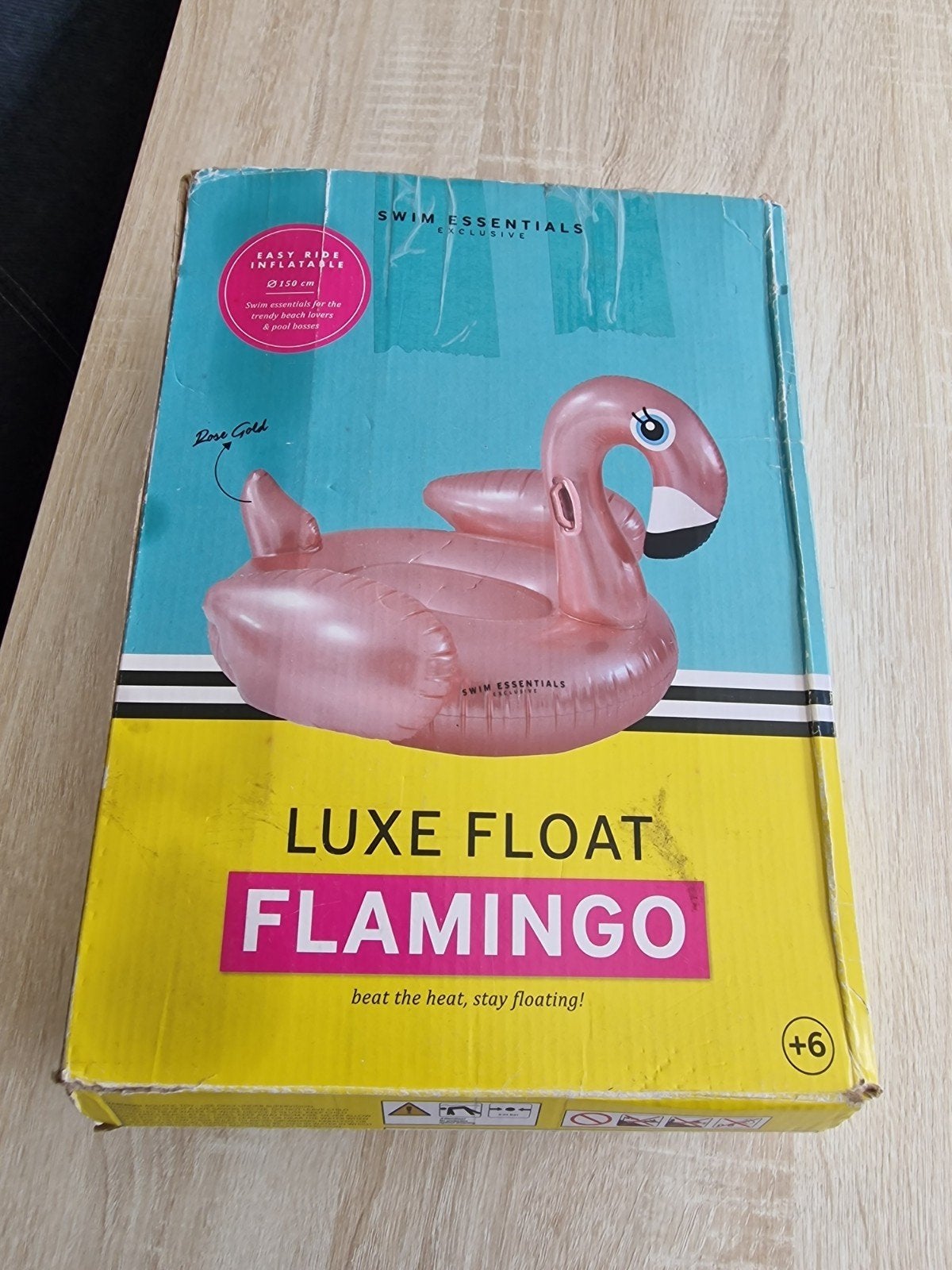 Luxe Roze Flamingo Opblaasbaar Zwemband - 150 cm, Ophalen