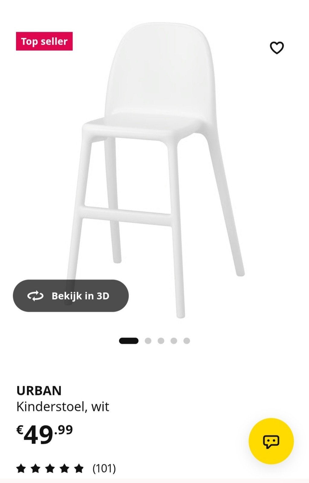 ikea kinderstoel, Ophalen