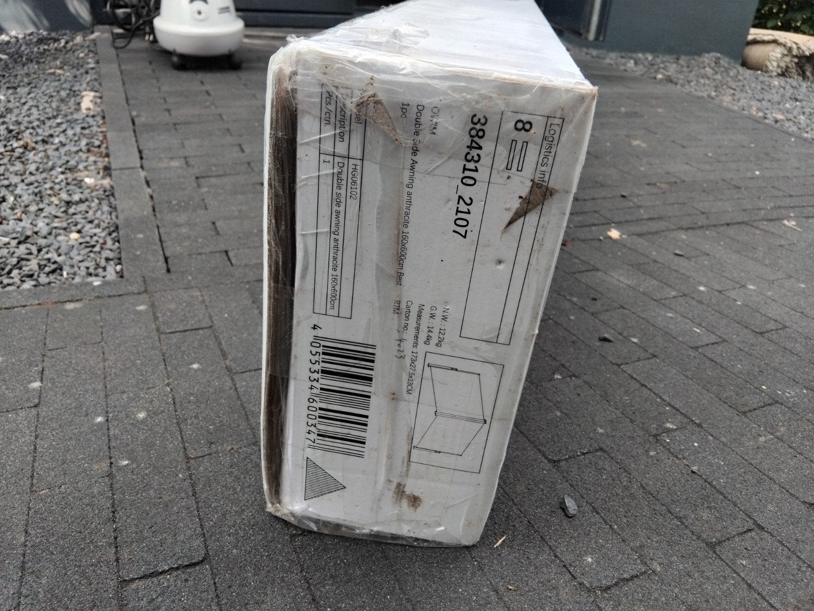 Antraciet windscherm,oprolbaar nieuw., Tuin en Terras, Ophalen of Verzenden, Nieuw, Minder dan 5 meter