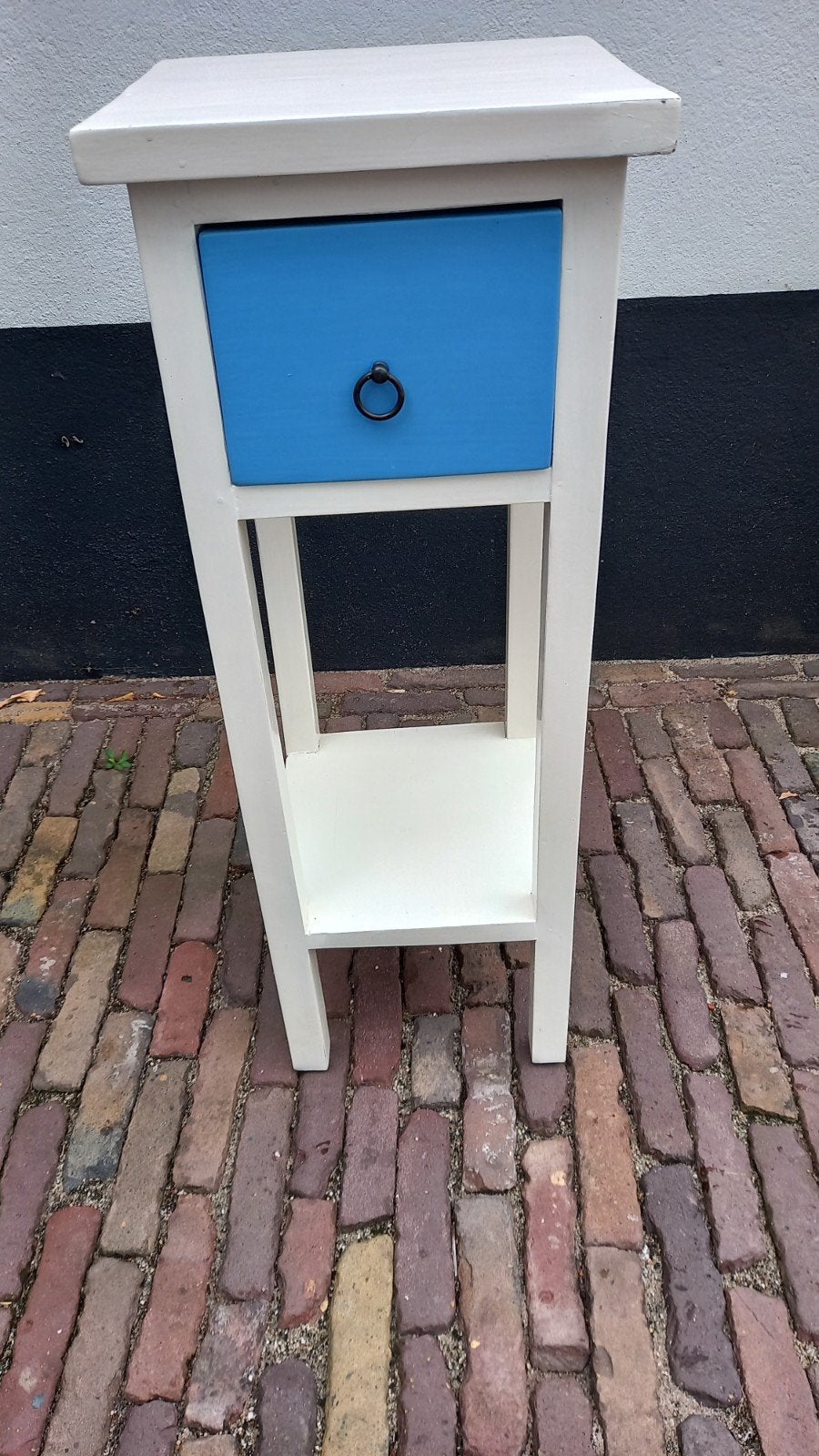 Leuk, klein tafeltje met lade, Minder dan 55 cm, Gebruikt, Vierkant, Ophalen of Verzenden