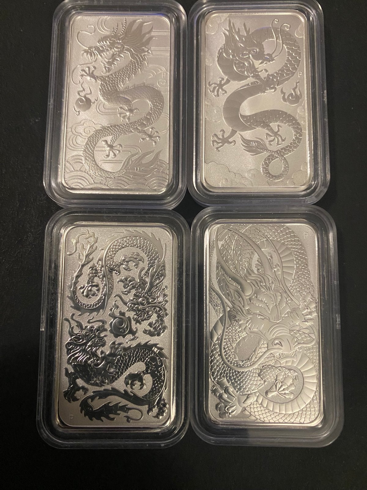Australia Rectangle dragon bar set 2018-2019-2020-2021, Ophalen of Verzenden, Zilver