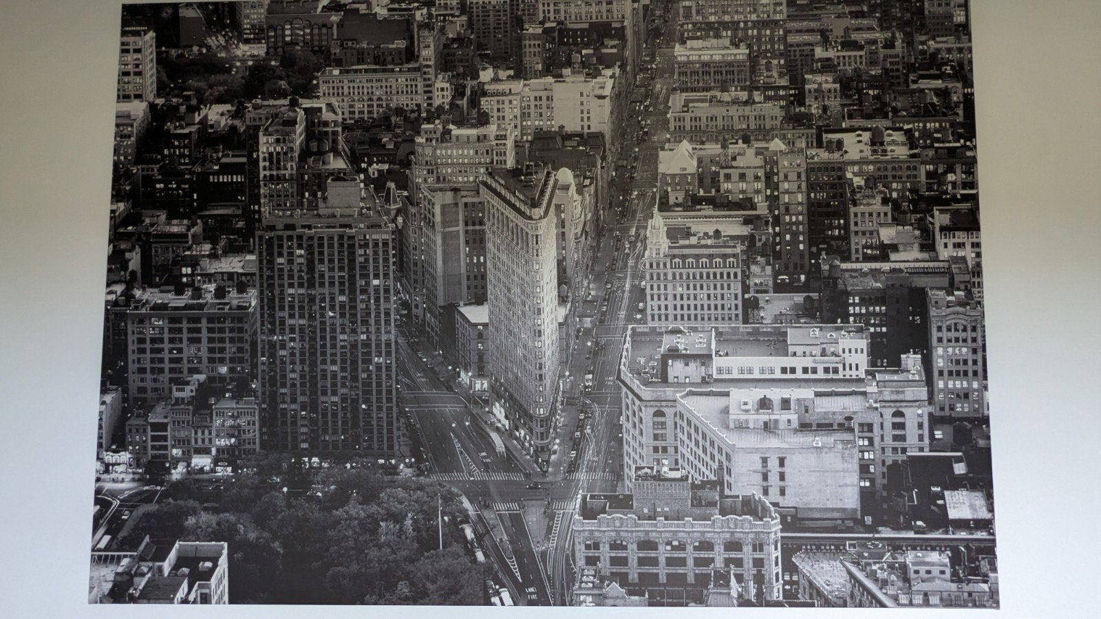 XXL Canvas New York: Flatiron & kleiner Skyline (IKEA PREMIÄ, Ophalen, Zo goed als nieuw, 125 cm of meer