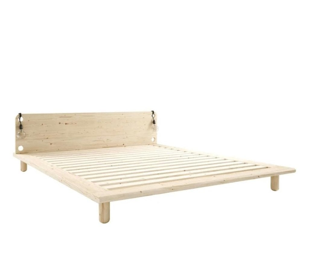 Bed (Futonbed) 180x200, Ophalen, Gebruikt, Eenpersoons, Beige