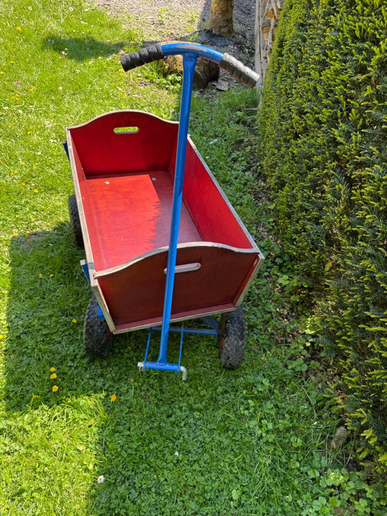 Houten bolderkar Berg, Ophalen, Gebruikt