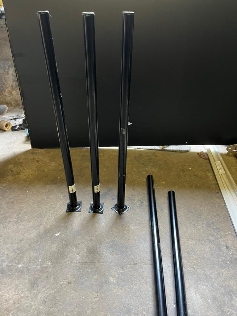 Duraline tafelpoten rond zwart Ø3x70 cm – set van 5, Huis en Inrichting, Tafelonderdelen, Tafelpoot, Minder dan 50 cm, 50 tot 100 cm
