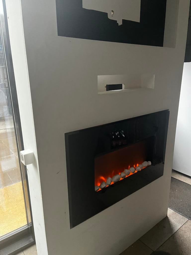 Roomdivider met elektrische haard en tv-meubel, Huis en Inrichting, Ophalen, Gebruikt