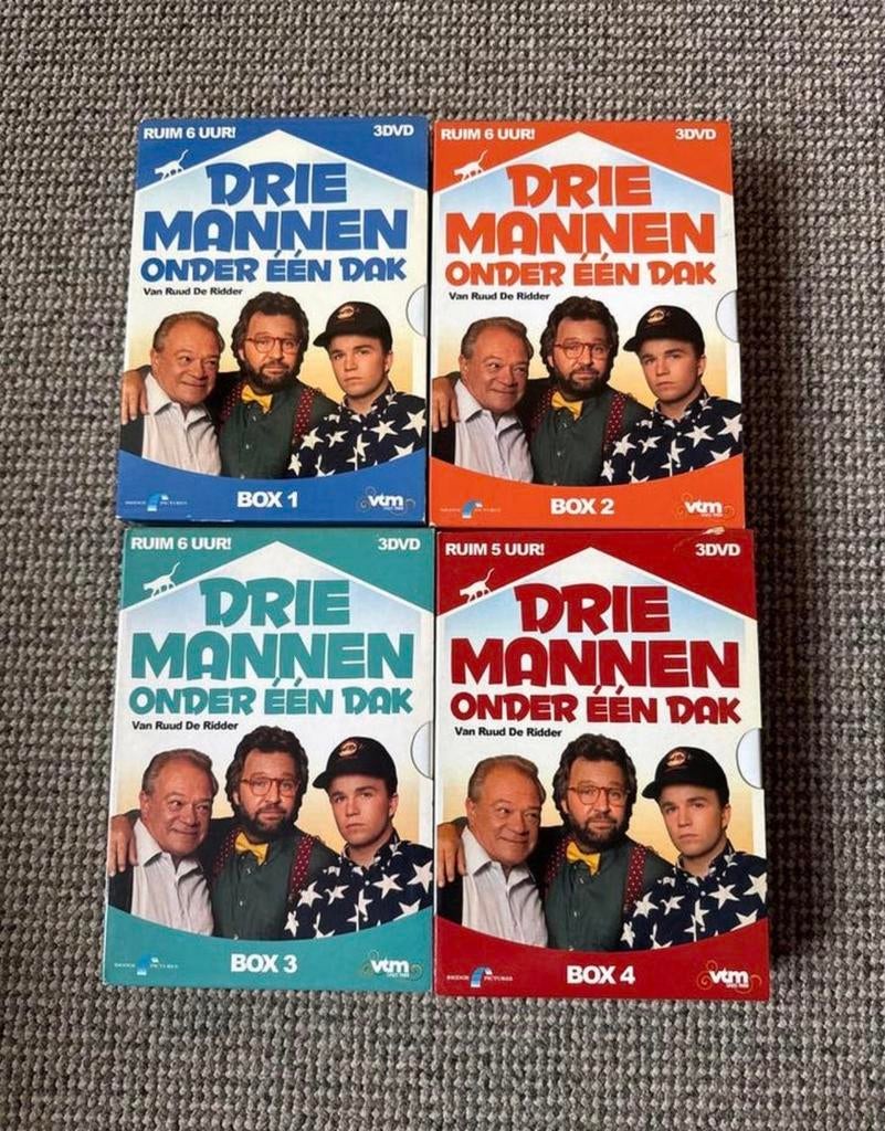 Drie Mannen Onder Eén Dak - Complete Serie (Seizoen 1-4), Cd's en Dvd's, Dvd's | Tv en Series, Zo goed als nieuw, Komedie, Boxset