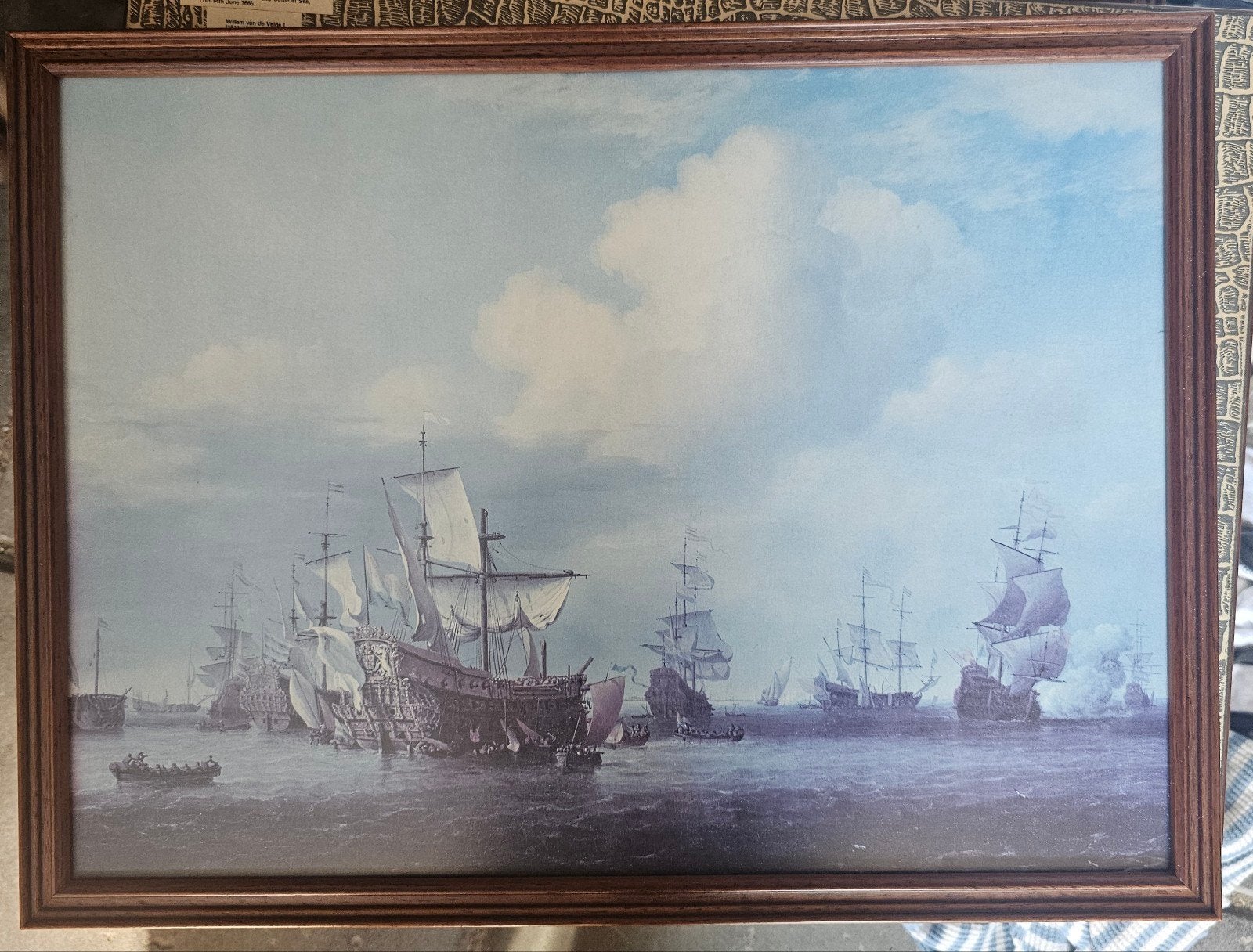 Zeeslag 1666 - Willem van de Velde II (Print), Antiek en Kunst, Kunst | Schilderijen | Klassiek, Maritiem / water, Realistisch